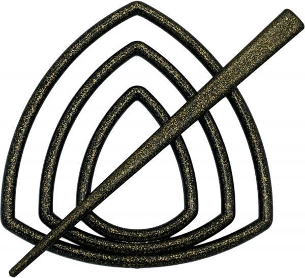 Заколка Треугольник d95 мм старое золото В0003-15 MISLT