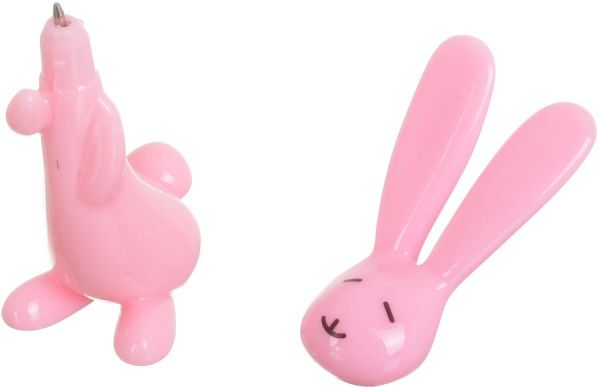 Ручка кулькова Зайченя рожеве 