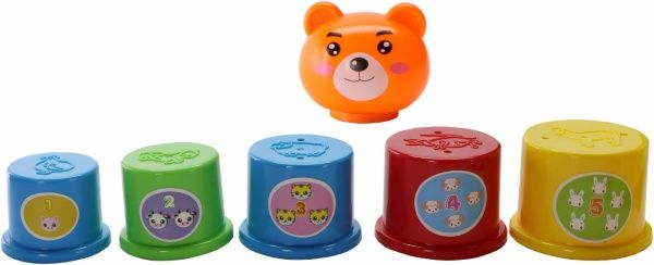 Пирамидка Bebelino Веселый зоопарк развивающая 57022