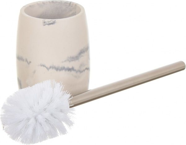 Ершик для унитаза Luna mountain белый с бежевой колбой