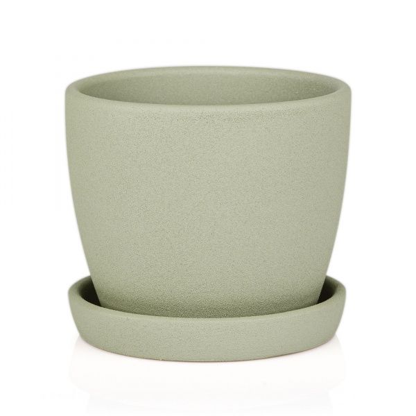 Горщик керамічний Shynkar&KO Сонет перлина круглий 3 л мокко 