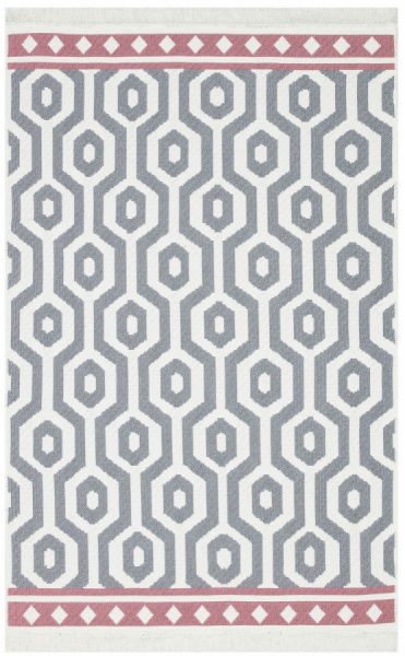 Килим Ekohali Arya AR 17 Grey Pink 120x180 см двосторонній 