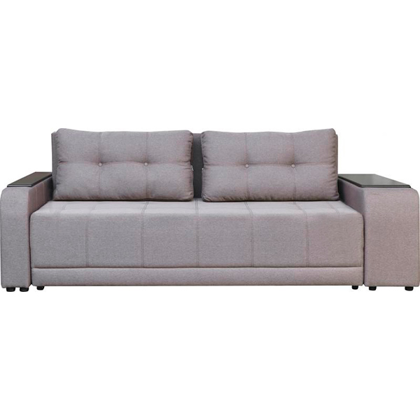 Диван прямий Кедр Плейн права ніша сірий 2400x1030 мм