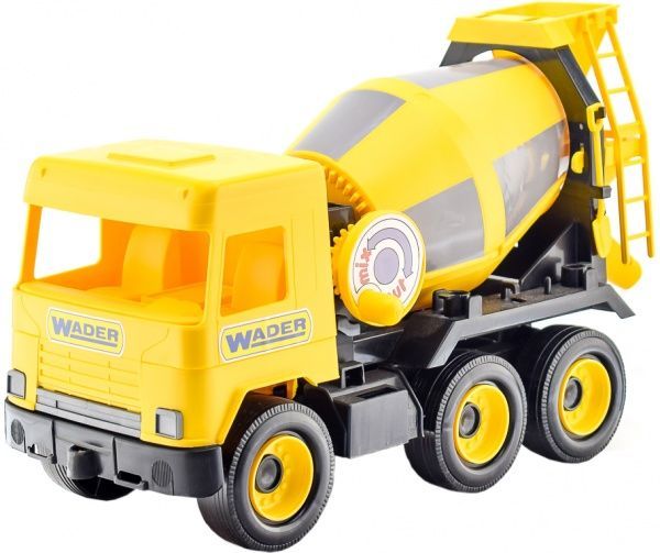 Машинка Wader бетонозмішувач жовтий «Middle truck» 39493