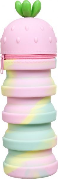 Пенал-тубус Клубника 11х6,5/19х6,5 см рожевий