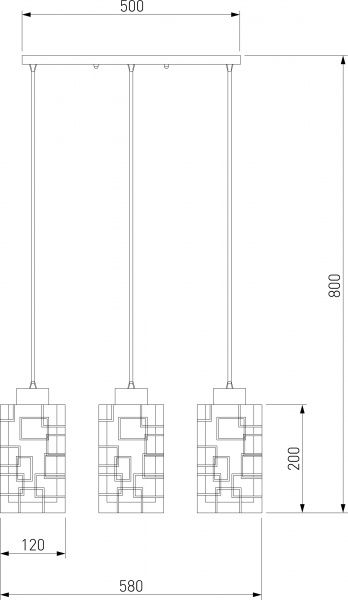 Підвіс Strotskis Stella 50002/3 3x60 Вт E27 хром 