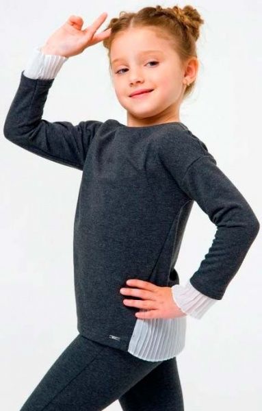 Джемпер для девочки Smil 116441 р.134 темно-серый 
