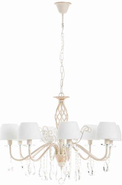 Люстра подвесная Интеркласс НСБ 06-8хХХ-343 8xE14 золото/крем 81306/8 