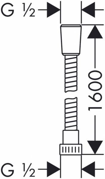 Шланг для душа Hansgrohe Metaflex 28266000 1,6 м