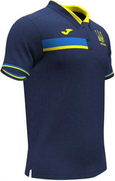 Поло форми збірної України 2021 Joma FED. FUTBOL UCRANIA SHORT SLEEVE POLO AT102376A339 р.L темно-синій