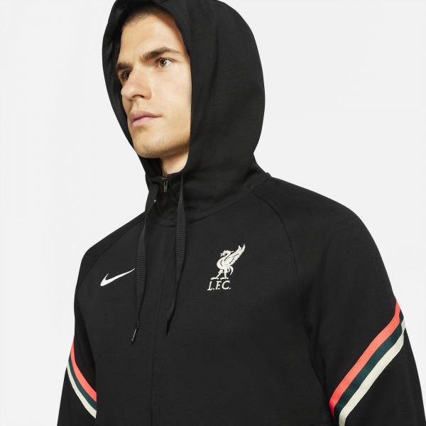 Джемпер Nike LFC MNK DF TRAVEL FLC HD 3/4Z DA9766-010 р. L чорний