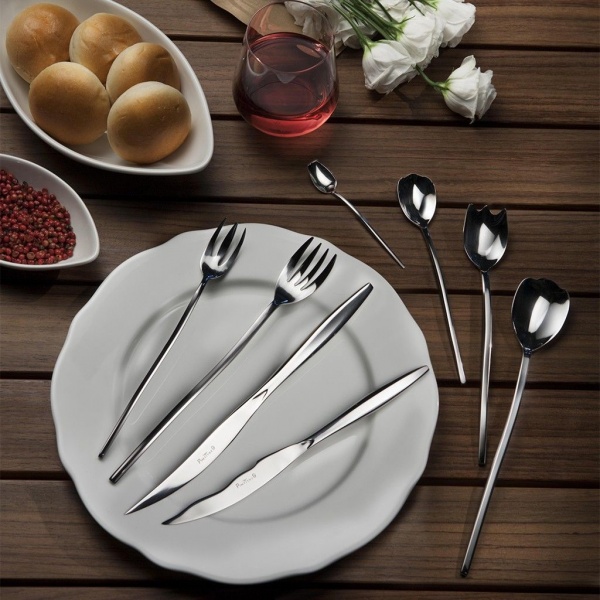 Набір столових приборів срібний 24 предмети Tulipani Pinti Inox