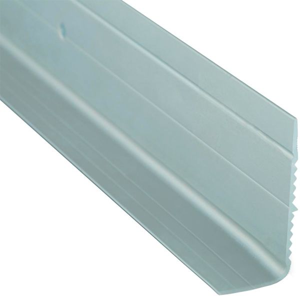 Порожек алюминиевый анодированный Braz Line рифленый с отверстиями 45х20x900 мм серебро 