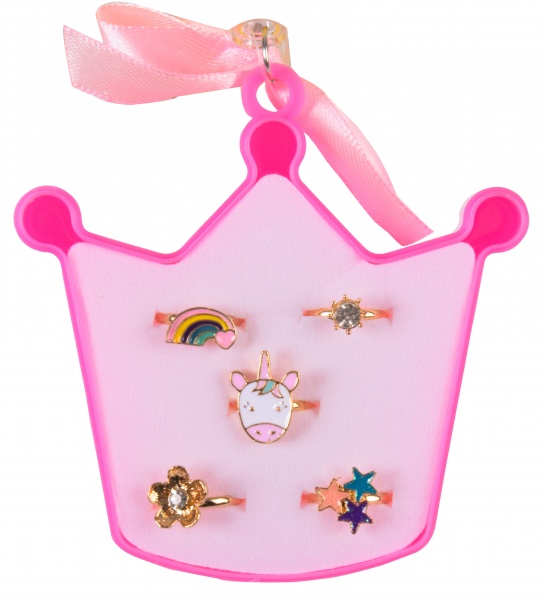 Набор детских колечек Корона 5 шт./уп. KB2123 (ассортимент)