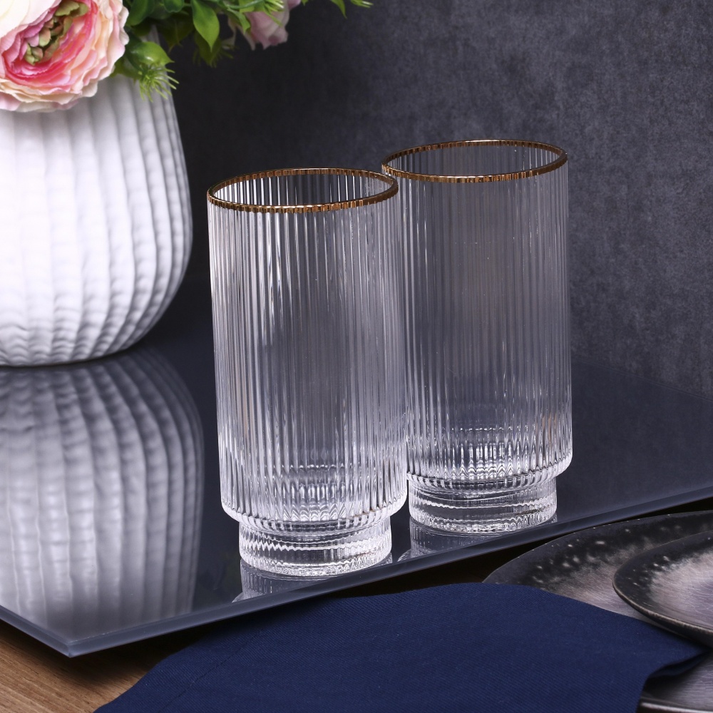 Набор стаканов высоких Fiora Ripple стекло 410 мл 2 шт.