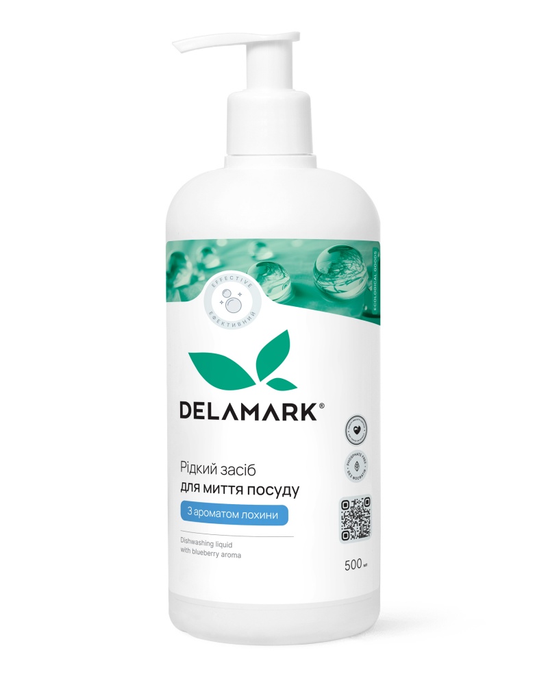 Средство для ручного мытья посуды DeLaMark с ароматом голубики 0,5л