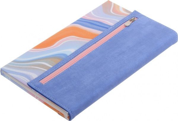 Книга для нотаток Блакитний мармур А5 80 аркушів