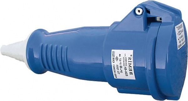 Розетка кабельна з кришкою-фіксатором із заземленням  Bemis BEM 35-094 синій BEM 35-095