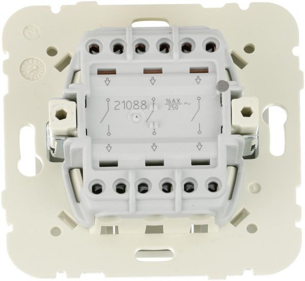 Вимикач триклавішний Efapel Logus без підсвітки 10 А 250В IP20 білий