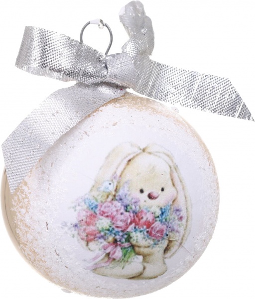 Шар новогодний символ года декупаж d 60 мм в ассортименте