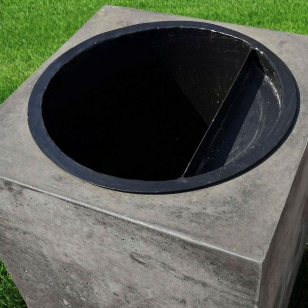 Урна Cub Urn з металевою чашею concrete 45 л сірий 300401101