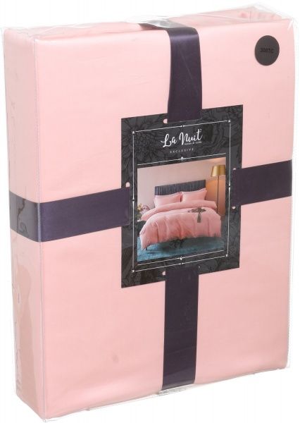 Комплект постільної білизни Mono pink D сімейний рожевий La Nuit 