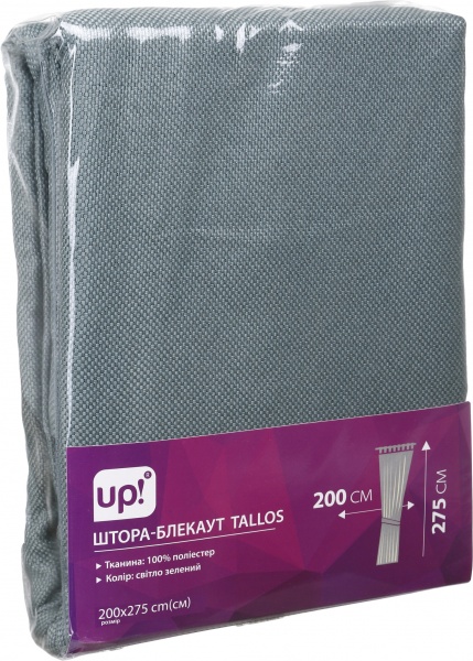 Штора-блэкаут Tallos светло-зеленый 200х275 см UP! (Underprice)