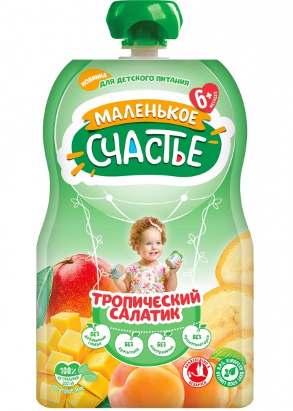 Пюре Маленькое счастье Тропический салатик 90 г 4813163004596 