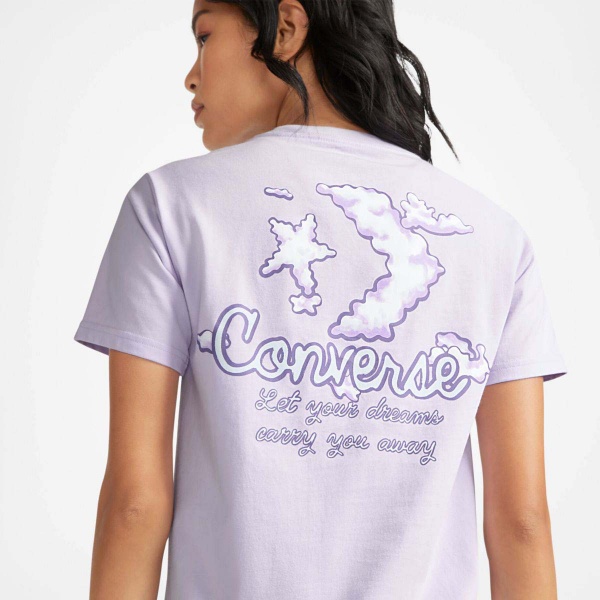 Футболка Converse SEASONAL GRAPHIC WORD ART SS TEE 10024536-533 р.XS фіолетовий