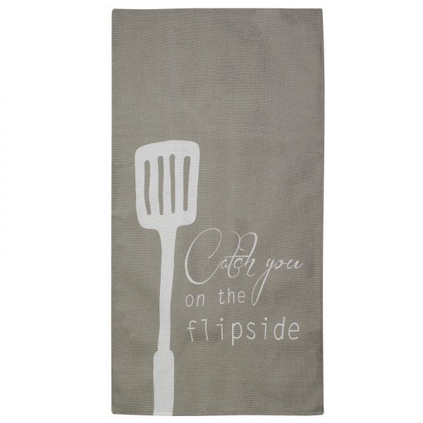 Рушник кухонний Лопатка 35x61 см сірий із білим 