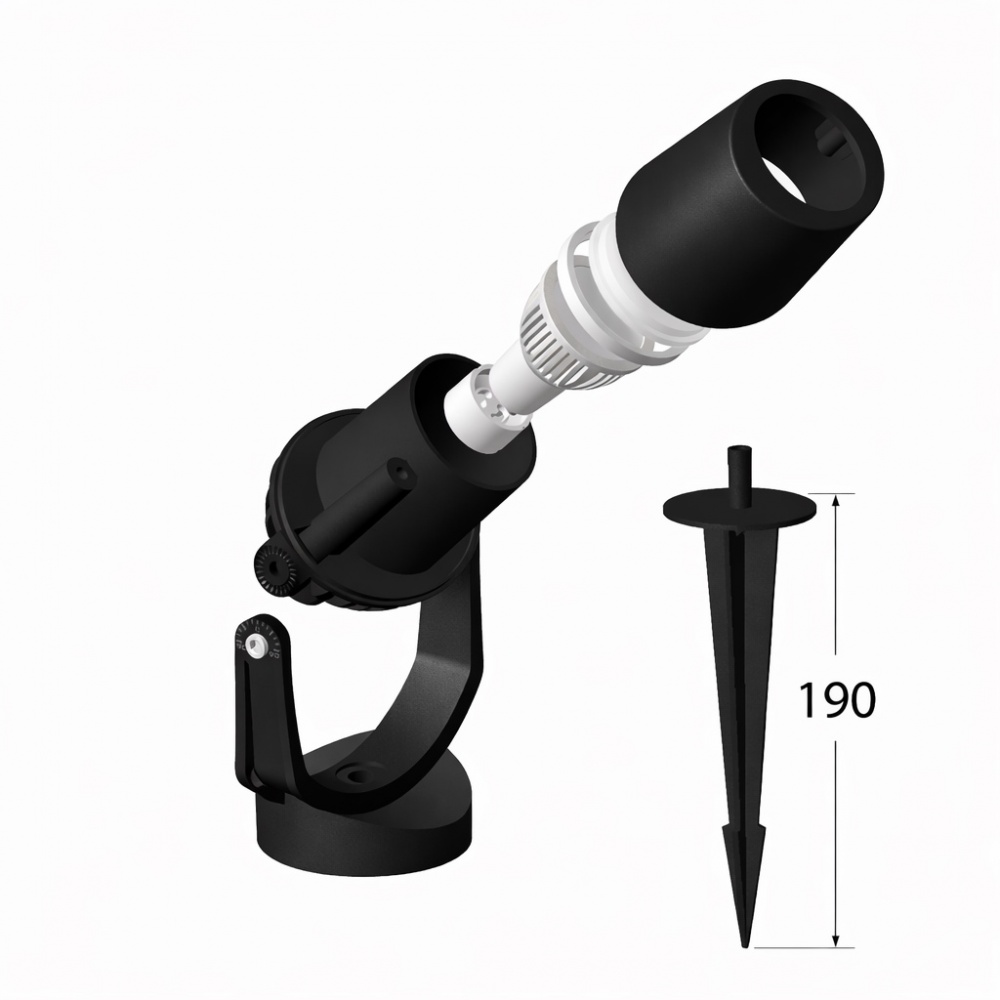 Светильник уличный напольный FUMAGALLI MINITOMMY-EL SPIKE CCT GU10 2,9 Вт IP66 черный