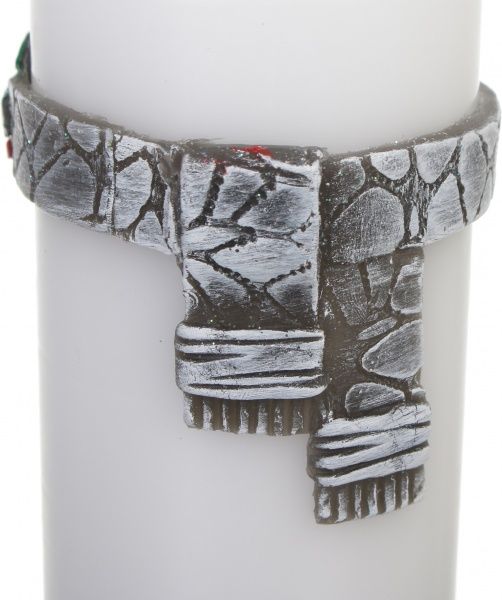 Свеча Цилиндр декоративная Шарф белый 70x150 Pako-If