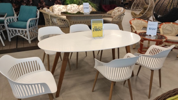 Комплект мебели Cruzo Ай столешница HPL белый 