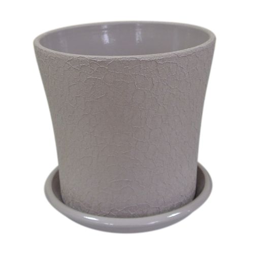 Горщик керамічний Оріана-Запоріжкераміка Вуаль круглий 1л шовк аметист 