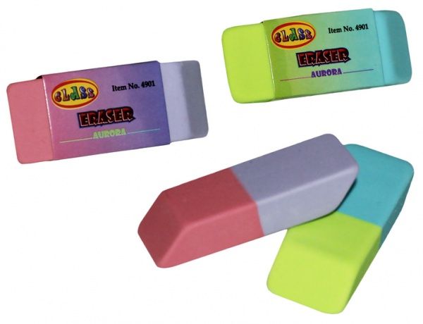 Ластик Aurora двухцветный в ассортименте 4901 CLASS