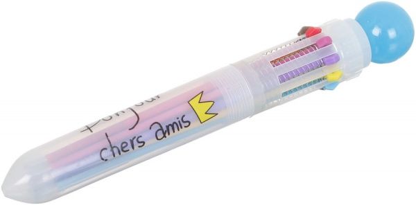 Ручка шариковая разноцветная голубой 