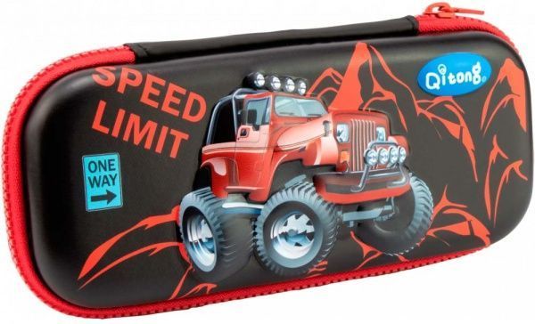 Пенал з тисненням QT-5741-Black Cool For School