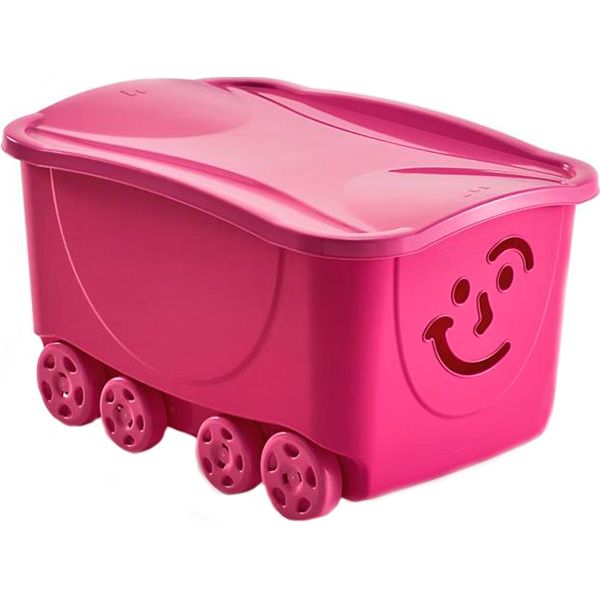 Контейнер для хранения игрушек Mazzei 5584 MZ «Улыбка» 47,5 л розовый 320x580x390 мм