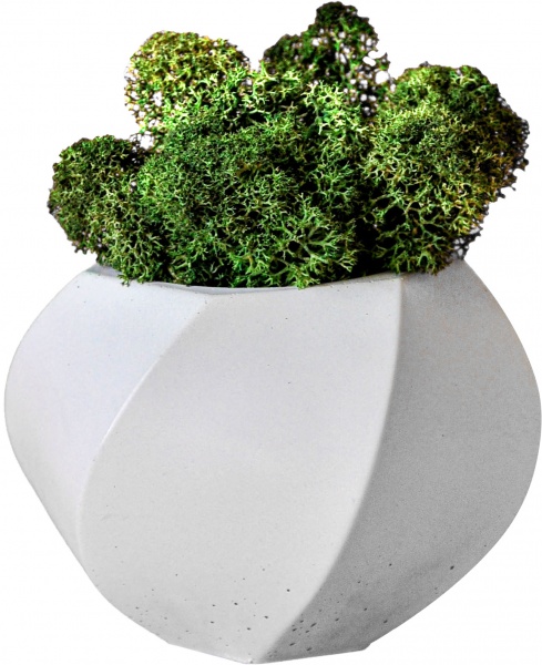 Кашпо декоративне Businkos білий бетон
