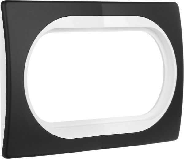 Рамка одноместная Aling-Conel EON черный / белый E6805.E10