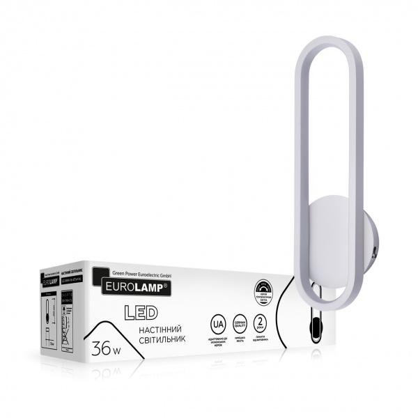 Світильник світлодіодний Eurolamp 36 Вт білий 3000-6500 К LED-BRAR-36-A37(white) 