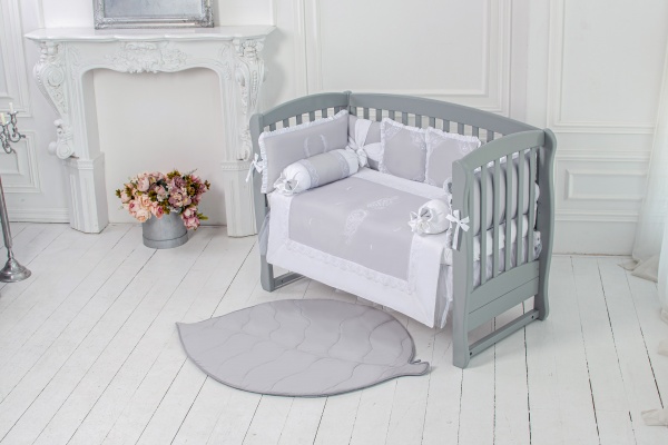 Комплект для дитячого ліжечка Baby Veres Angel wings grey сірий 216.26