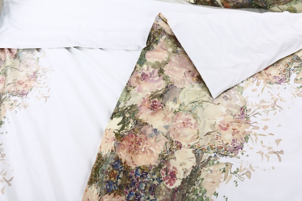 Комплект постільної білизни Nostalgia 2.0 білий із малюнком Decoflux 