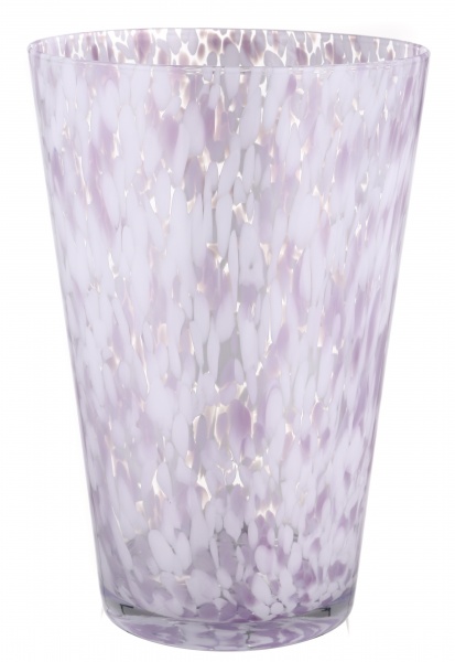 Ваза стеклянная Wrzesniak Glassworks Confetti опал 35 см розовый 