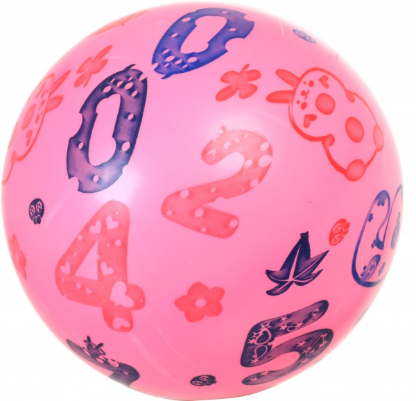 М'яч TCL Цифри 23 см рожевий 