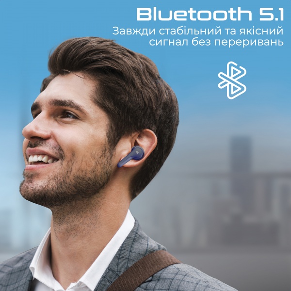 Наушники Promate blue (freepods-3.blue) 