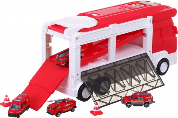 Іграшка Shantou Евакуаційний контейнеровоз-гараж червоний OTB0581804