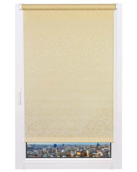 Ролета стандарт Delfa Жаккард Прима 156x170 см бежевая 