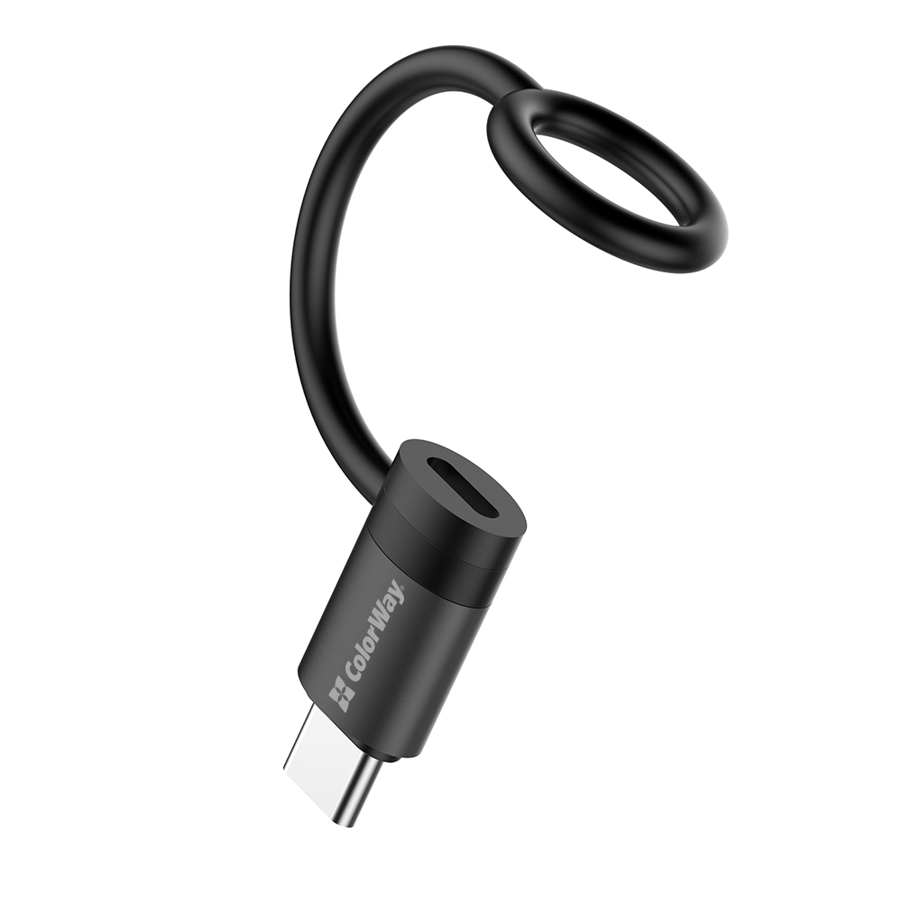 Адаптер із роз'ємами ColorWay USB-C To Lightning чорний black (CW-AD-CL2)