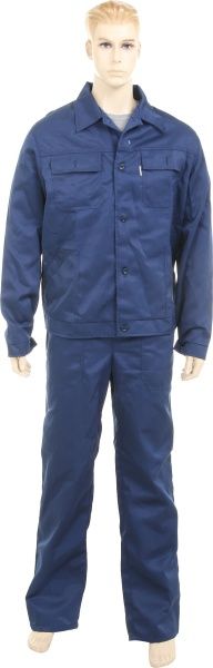 Костюм рабочий Торнадо Евро (куртка и полукомбинезон) рост 5/6 р. 60-62 синий